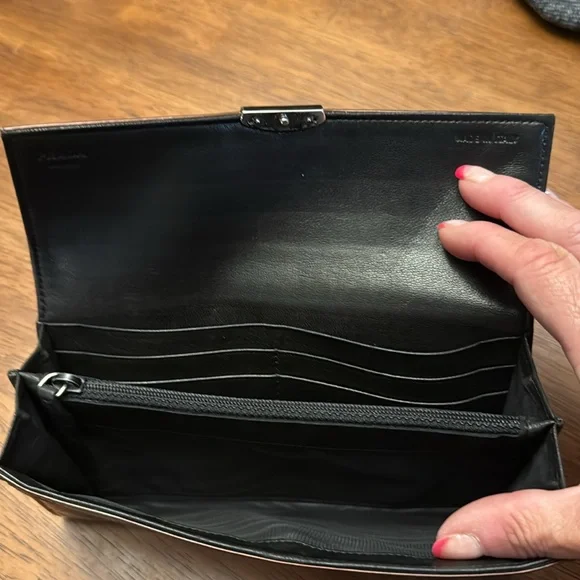 Prada Glossy Brown Leather Clutch - Picture 4 of 5